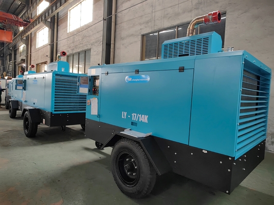 CE/ISO9001 200PSI 150-160HP เครื่องพัดสกรูที่ใช้พลังงานไดเซล สําหรับการใช้งานในอุตสาหกรรม