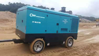คอมเพรสเซอร์ Cummins Mobile ดีเซล คอมเพรสเซอร์ / 535Cfm 190Psi สำหรับการเป่าด้วยทราย