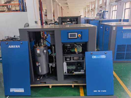 Shanghai Rotorcomp LGCD-75DC เครื่องปรับอากาศแบบสกรูปรับอากาศด้วยความดันการทํางานสูงสุด 0.7-1.3 MPA และ 3.60-2.40 M3/Min การส่งอากาศฟรี