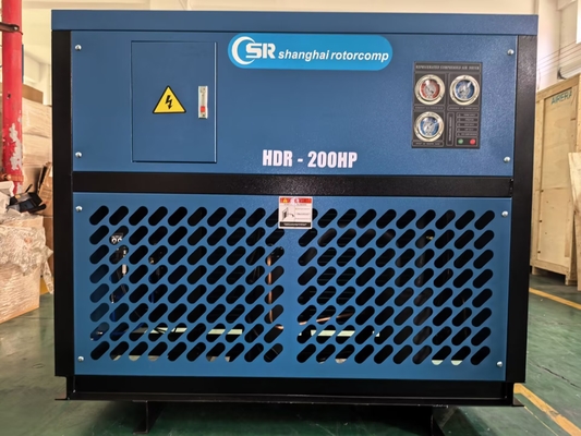 เครื่องทำลมแห้งแบบแช่เย็นสำหรับอุตสาหกรรม Shanghai Rotorcomp HDR-200HP พร้อมความสามารถในการทำลมแห้ง